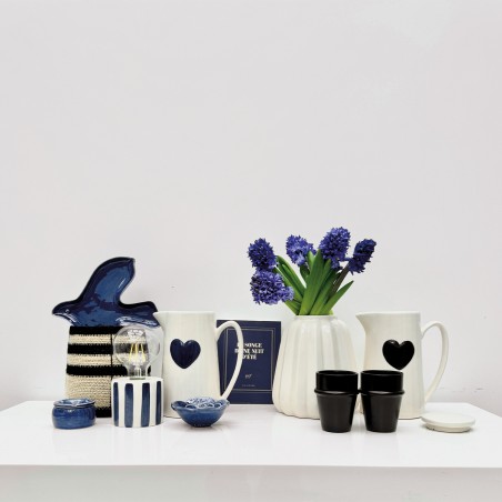 Pichet coeur bleu