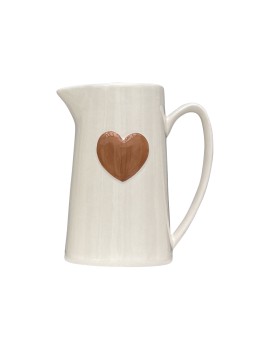 Pichet coeur marron