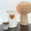Pichet coeur marron