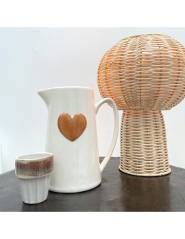 Pichet coeur marron