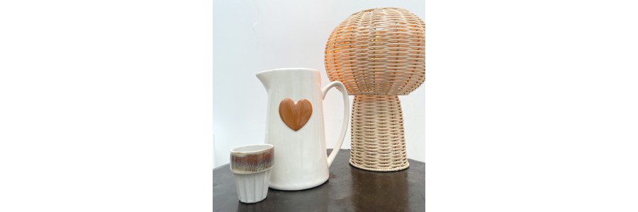 Pichet coeur marron