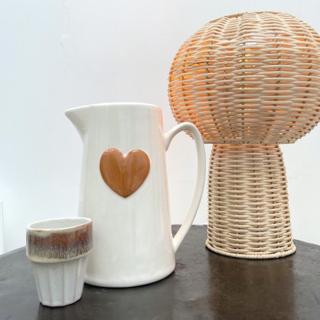 Pichet coeur marron