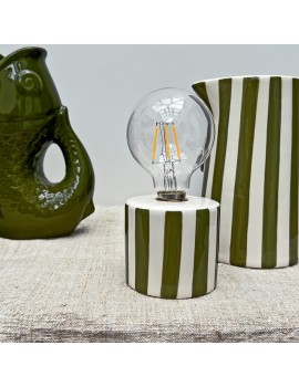 Lampe mini rayures kaki