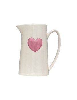Pichet coeur rose
