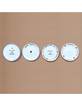 Assiettes à dessert AMOUR