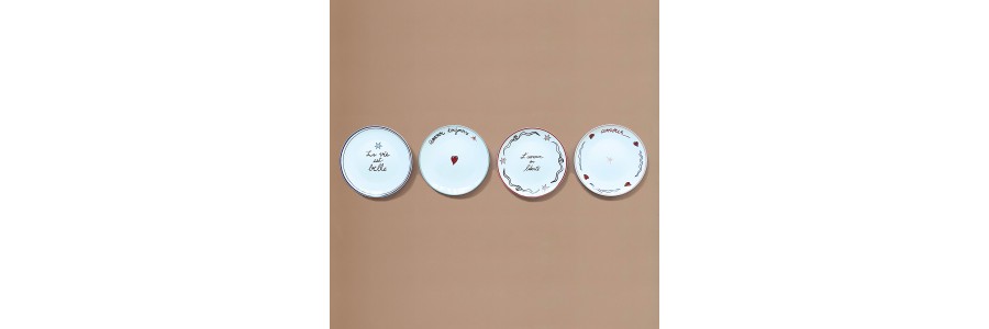 Assiettes à dessert AMOUR