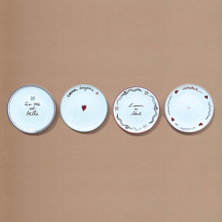Assiettes à dessert AMOUR