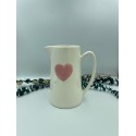 Pichet coeur rose
