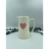 Pichet coeur rose
