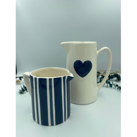 Pichet coeur bleu
