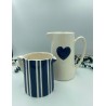 Pichet coeur bleu