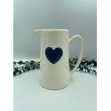 Pichet coeur bleu