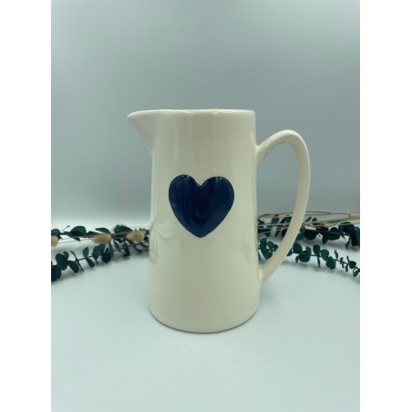 Pichet coeur bleu