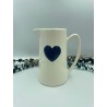 Pichet coeur bleu