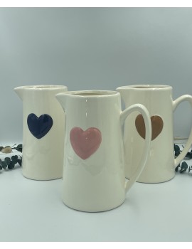 Pichet coeur bleu