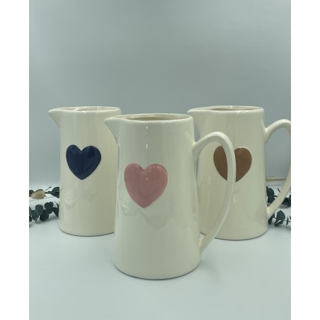 Pichet coeur bleu