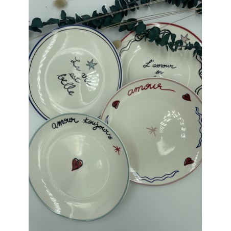 Assiettes à dessert AMOUR