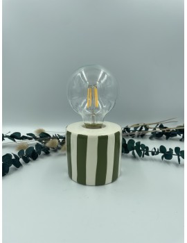 Lampe mini rayures kaki