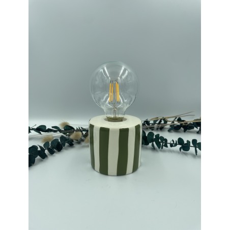 Lampe mini rayures kaki