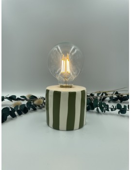 Lampe mini rayures kaki