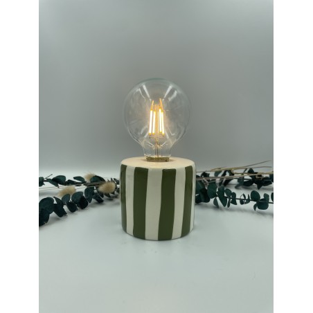 Lampe mini rayures kaki