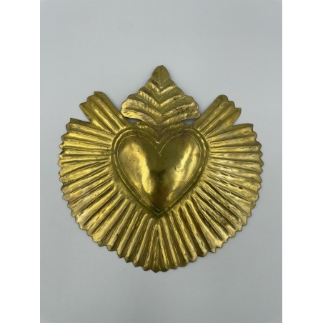 Coeur martelé doré