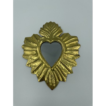 Coeur miroir doré