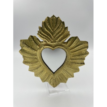 Coeur miroir doré