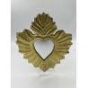 Coeur miroir doré