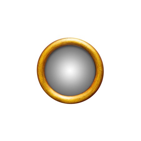 Miroir convexe bombé doré