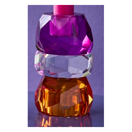 Bougeoir crystal orange