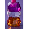 Bougeoir crystal orange
