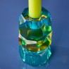 Bougeoir crystal turquoise