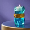 Bougeoir crystal turquoise