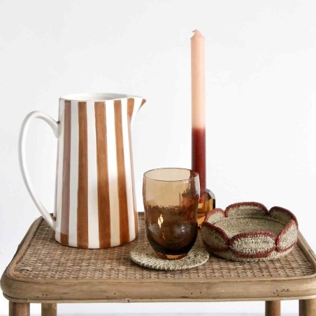 Pichet à rayures marron